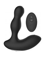 Masajeador de próstata e-stim con vibrador - negro