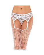 Leg avenue dentelle porte-jarretelles avec costume blanc string