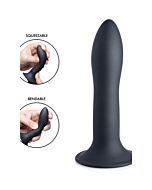 Gode mince en silicone compressible - noir
