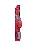 Vibrador rampante dolphin con rotación - rojo