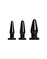 Level up - kit de 3 plugs negro