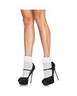 Leg avenue crochet chaussettes avec des coeurs blancs