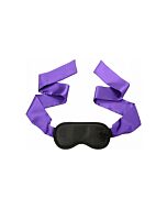 soie noire rose masque de bondage