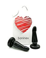 Saninex devotion - plug & dildo con base succión - negro