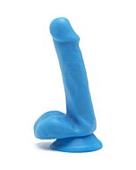 Happy dicks dildo con testículos 15cm - azul