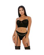 Chain me up bustier set nègre