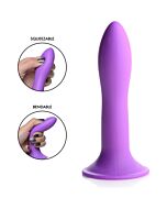 Gode mince en silicone compressible - violet