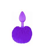 Bunny tail - plug de silicona morado