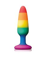 Pleasure plug de silicona rainbow pequeño