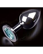 Branchez bijoux anal grand argent / turquoise