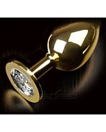 Bouchon long doré - cristal gemme