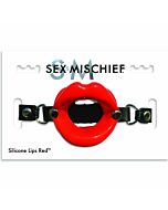 Sex & mischief mordaza labios rojos silicona