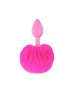 Bunny tail - plug de silicona rosa