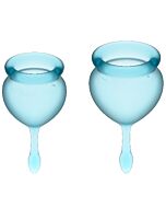 Satisfyer Feel Good Kit Copa Menstrual Azulclaro 15 + 20ml