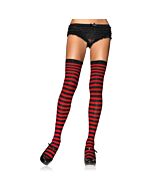 Leg Avenue bas opaques stripes noir rouge