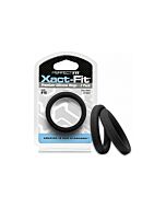 Xact-fit pack de 2 anillos de silicona 16cm - negro