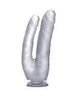 Realrock pene doble 25,5 cm - transparente