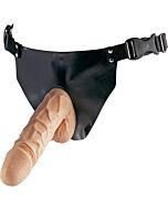 Arnes avec pénis réaliste et braguita réglable