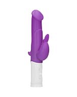 Vibrador conejito rampante con rotación - morado