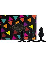 Feelztoys - bibi twin set de 3 plugs anales - negro