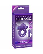 Fantaisie c-anneau vibrateur violet Ringz télécommande