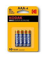 Piles Kodak Max AAA 4 Pack