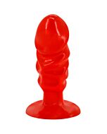Plug Rouge Ventouse Unisexe