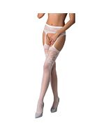 Collants Blancs en Dentelle Sensuelle