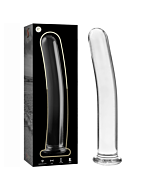Dildo en cristal Nebula de 18,5 cm transparente