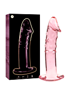 Dildo en Verre Rose Nébuleuse