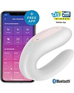 Satisfyer Double Joy avec l'application en or blanc / rose