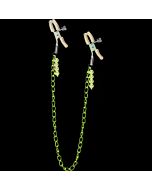 mamelon Violet pinces avec la chaîne