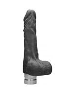 Pene realístico con vibración 17cm - negro