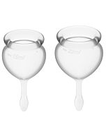 Satisfyer Feel Good Kit Copa menstruelle transparente 15 + 20ml