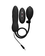 Ouch noir pénis gonflable silicone vibrateur 14 cm