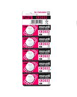 Maxell pila boton litio cr2032 3v blister*5