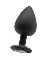 Extra large plug diamante negro