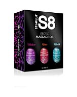 S8 set de aceites de masaje 3uds x 50ml