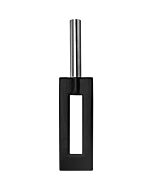Paleta bdsm de cuero rectangular con gap - negro