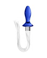Tail dildo de cristal con latigo azul