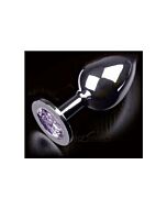 Branchez les bijoux anal grand argent / lila