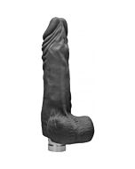 Pene realístico con vibración 23cm - negro