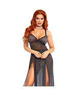 Robe longue à bretelles - argent