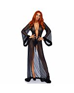 Leg avenue peignoir y tanga negro talla unica