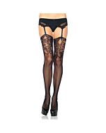 Leg avenue chaussettes en dentelle jacquard petit réseau