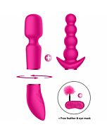 Kit plaisir anal et vibromasseur - rose
