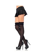 Leg avenue crochet noir chaussettes hautes