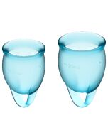 Satisfyer Feel Confident Kit Copa Menstrual Azul Claro 15 + 20ml