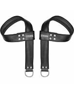 Suspension accroche selle en cuir pour les mains et les pieds - noir