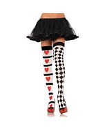 Leg Avenue chaussettes avec impression et coeurs arlequin